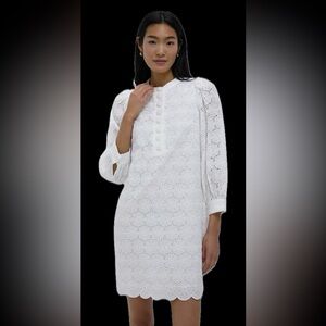 NEW NWT WOMENS MEDIUM TUCKERNUCK POMANDER PLACE SAMANTHA WHITE EYELET DRESS